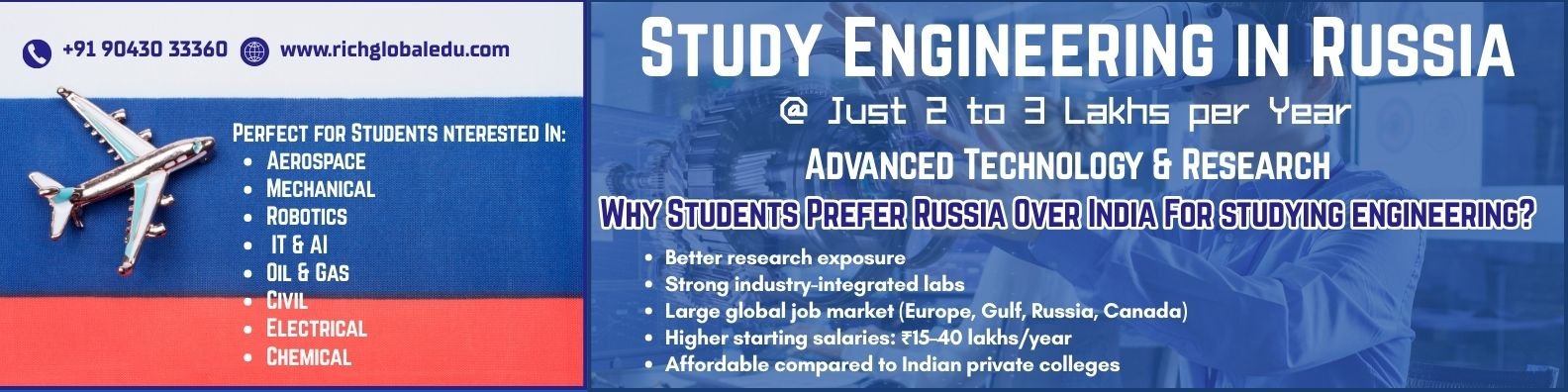 Study Engineering in Russia with Rich Global Edu